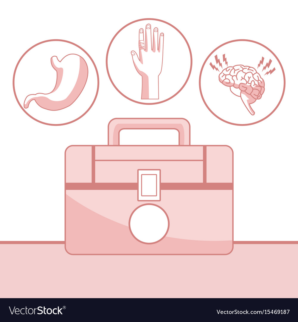 White background with red color sections