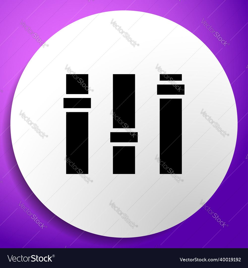 Adjuster slider tuner fader bars with levers knobs Vector Image Adjuster slider tuner fader bars with levers knobs