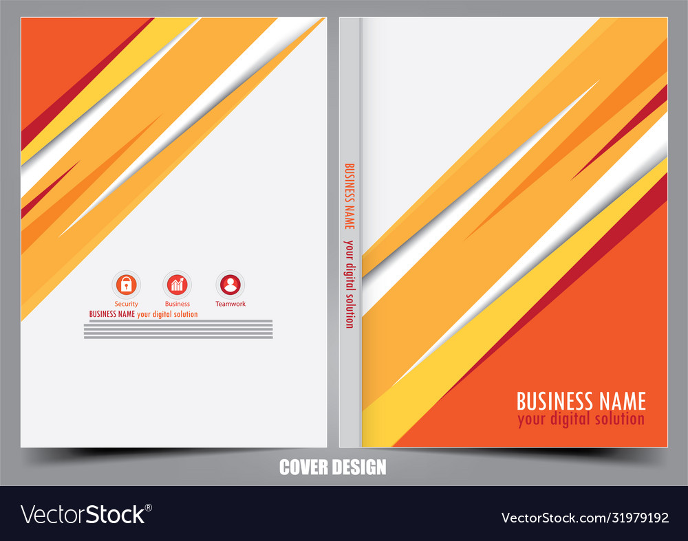 Annual report cover business design vector image Annual report cover business design