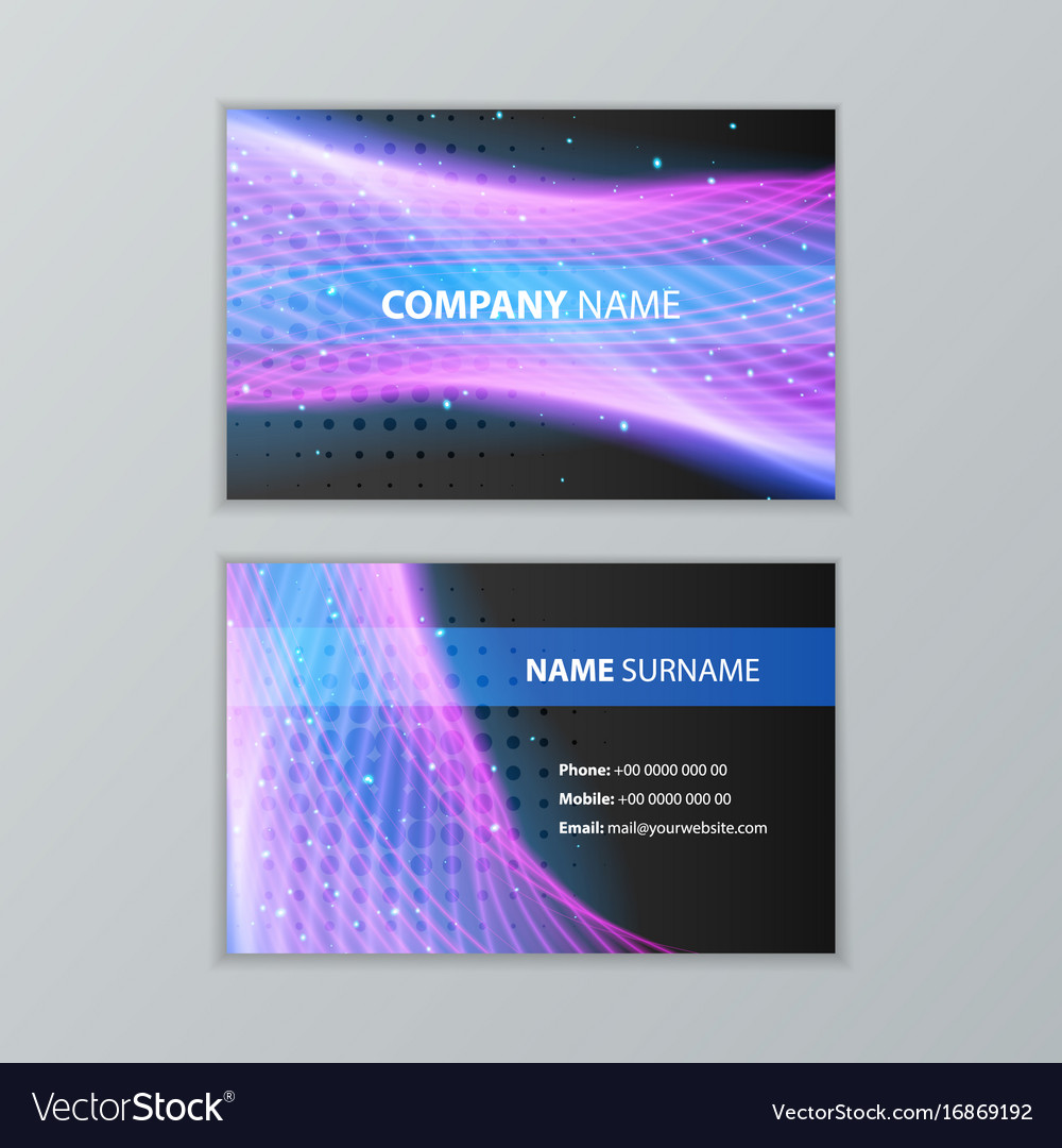 Dark modern business card design template