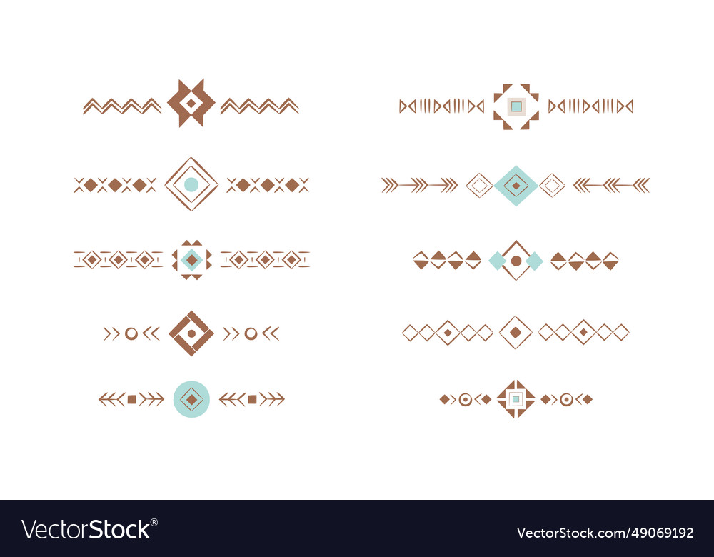 Ethnic geometric design pattern lines native vector image Ethnic geometric design pattern lines native
