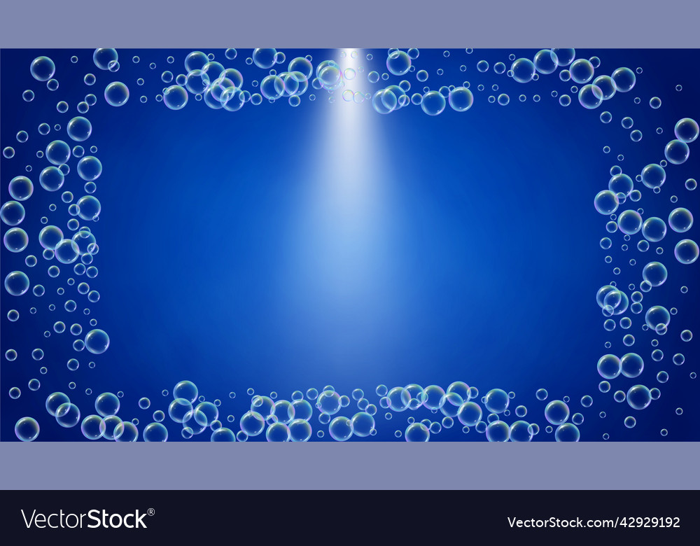 Fizz background with shampoo foam and soap bubbles vector image Fizz background with shampoo foam and soap bubbles