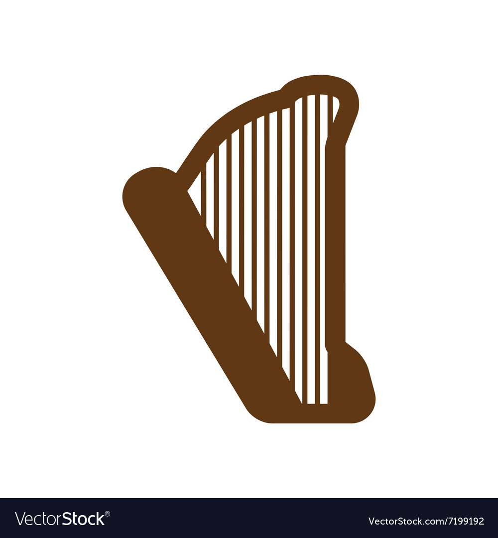 Flat web icon on white background harp