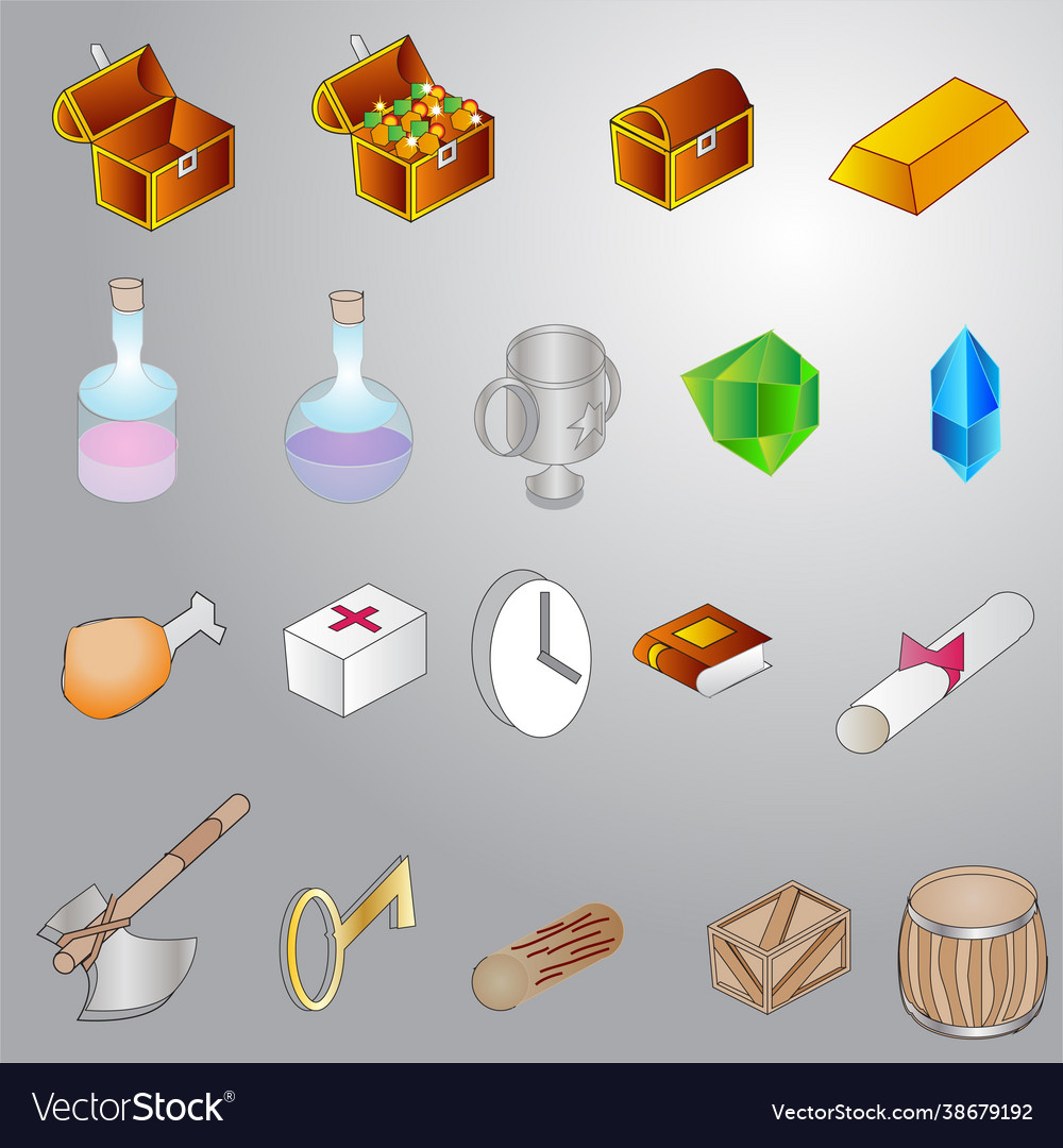 Game icons and assets interfaces