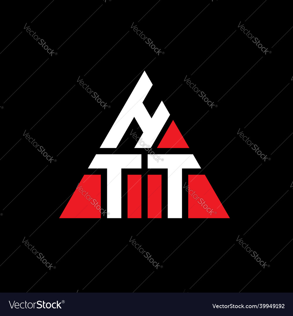 Htt triangle letter logo design