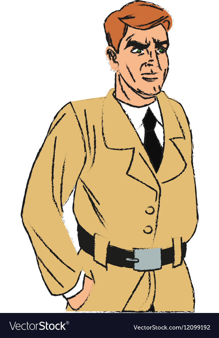 Inspector man cartoon design