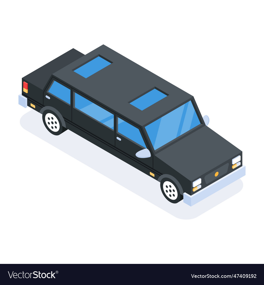 Isometric icon of modern car