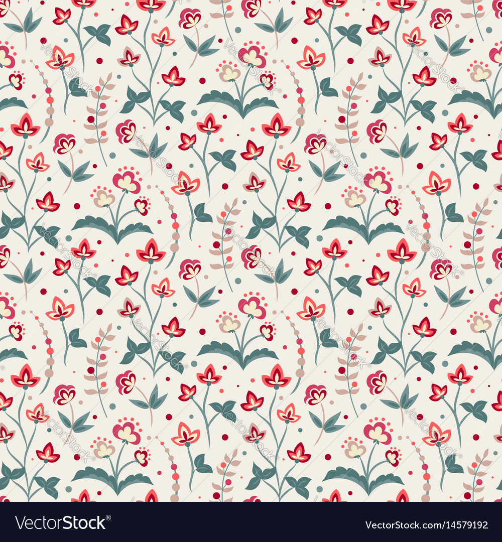 Jacobean Floral Seamless Pattern