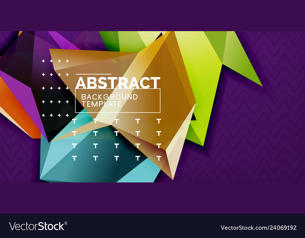 Low poly design 3d triangular shape background vector image Low poly design 3d triangular shape background