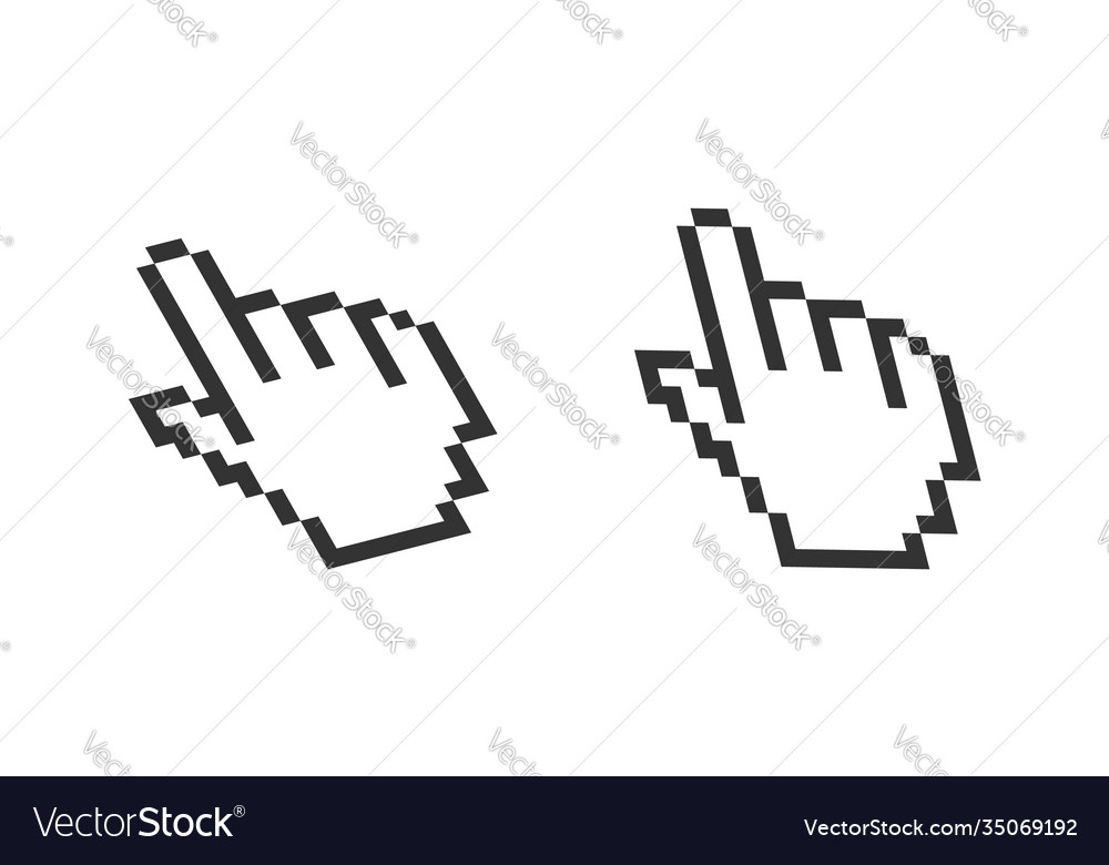 Mouse cursor icon computer hand cursor Royalty Free Vector