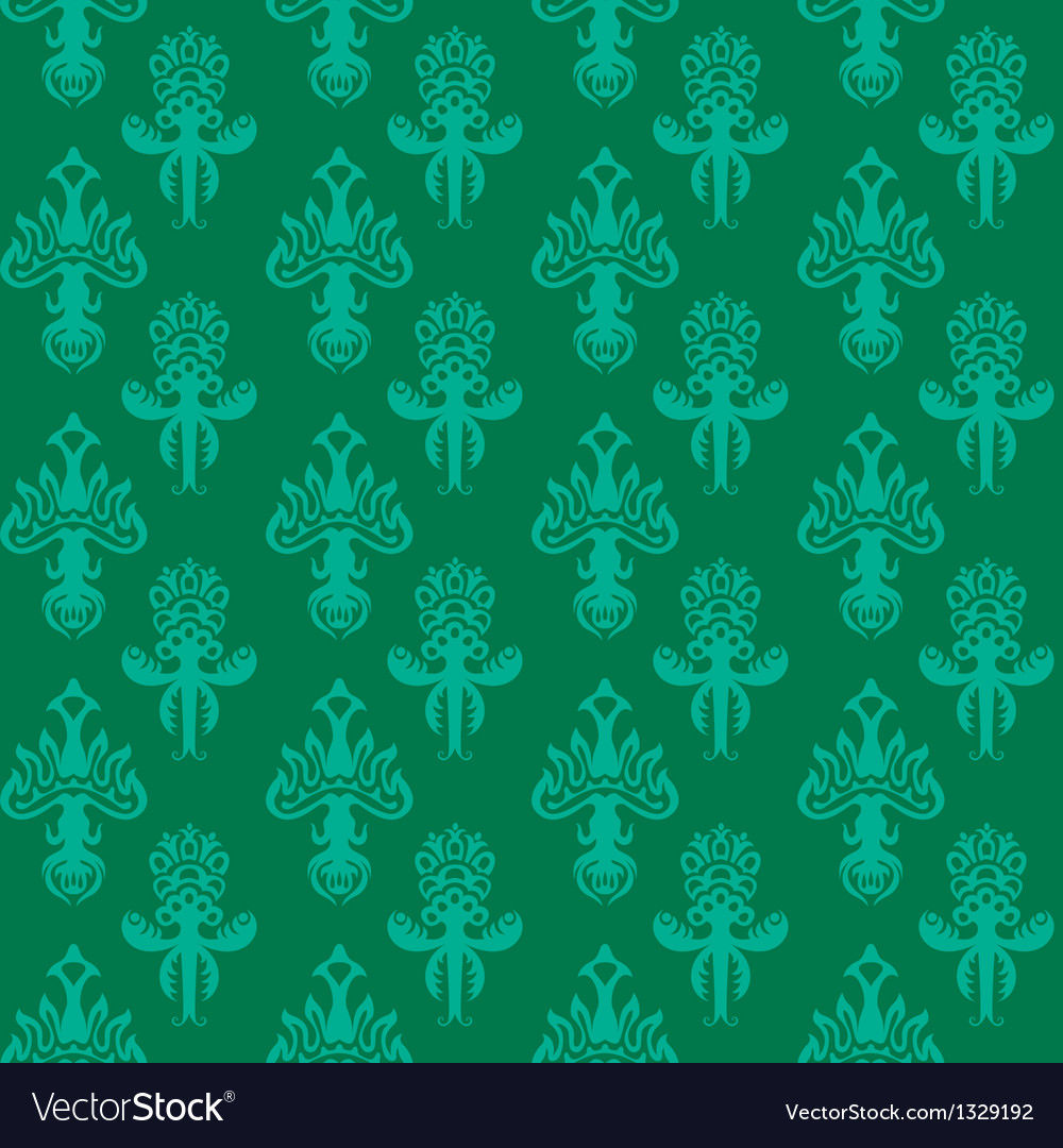 Pattern in the old style with curls