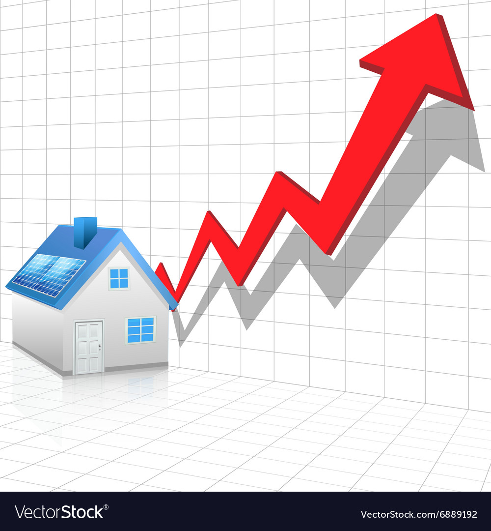 Real estate price rising concept