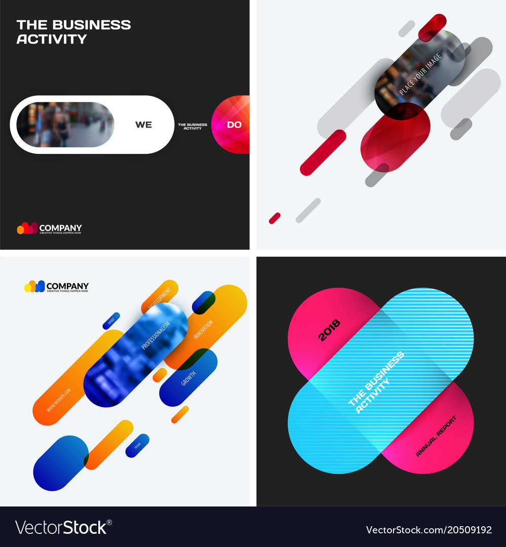 Set of abstract design for graphic template