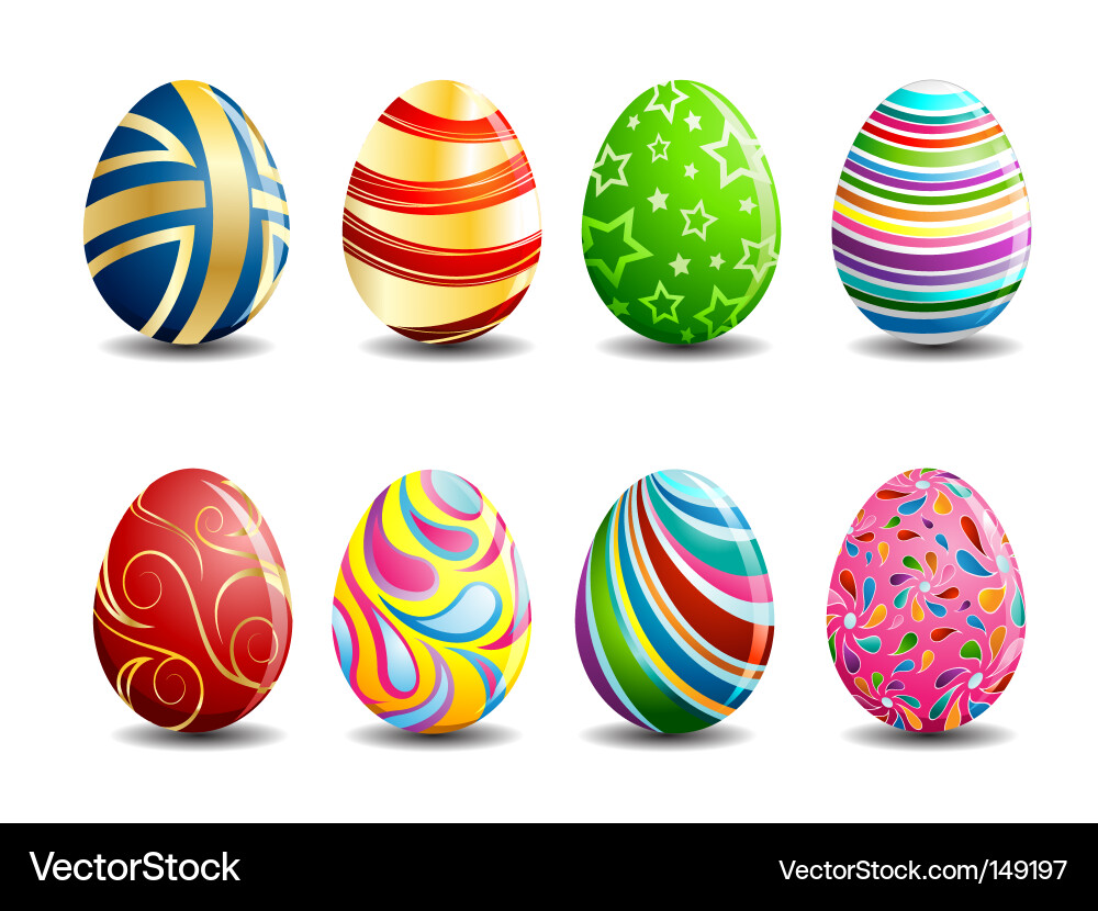 Easter eggs Royalty Free Vector Image - VectorStock