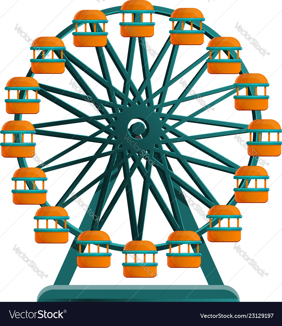 Ferris wheel icon cartoon style Royalty Free Vector Image