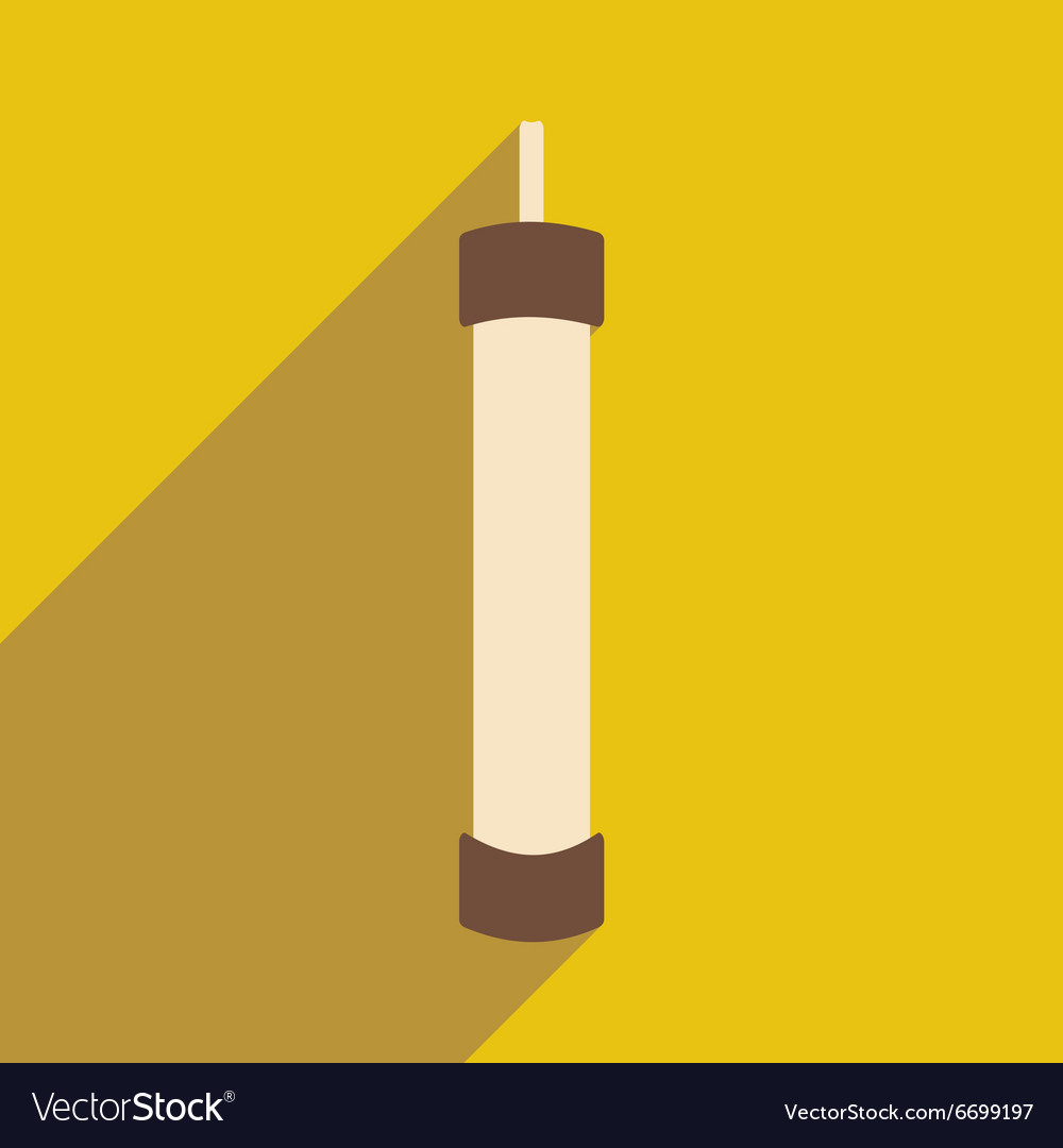 Flat with shadow icon and mobile application hand