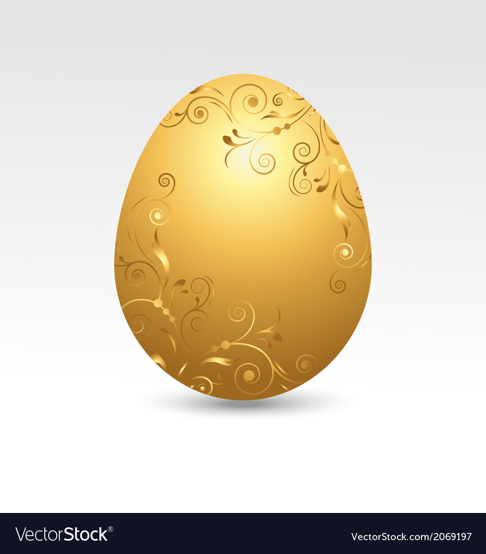 White Easter Egg Decorated With Golden Stripes PNG Images & PSDs for  Download