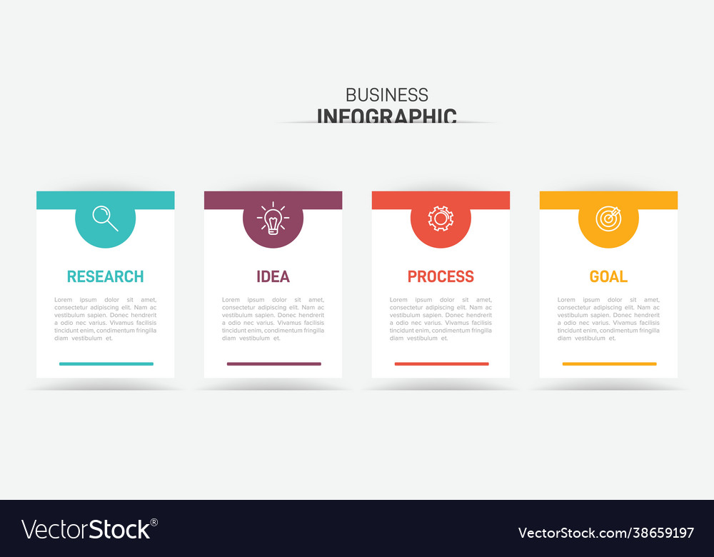 Infographic design with icons and 4 options Vector Image