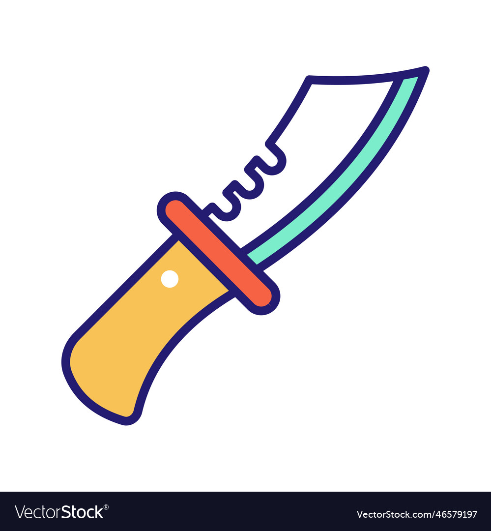 Knife fill outline icon style