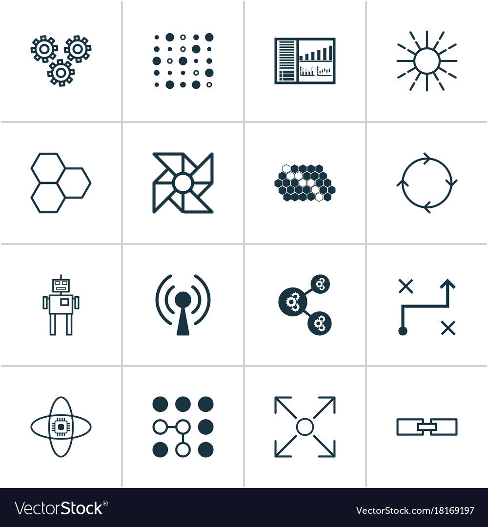 Learning icons set collection of solution hive