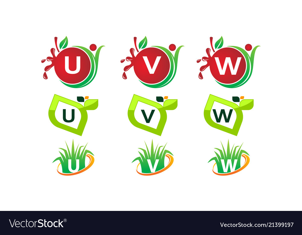 logotype leaf template set royalty free vector image free leaf template