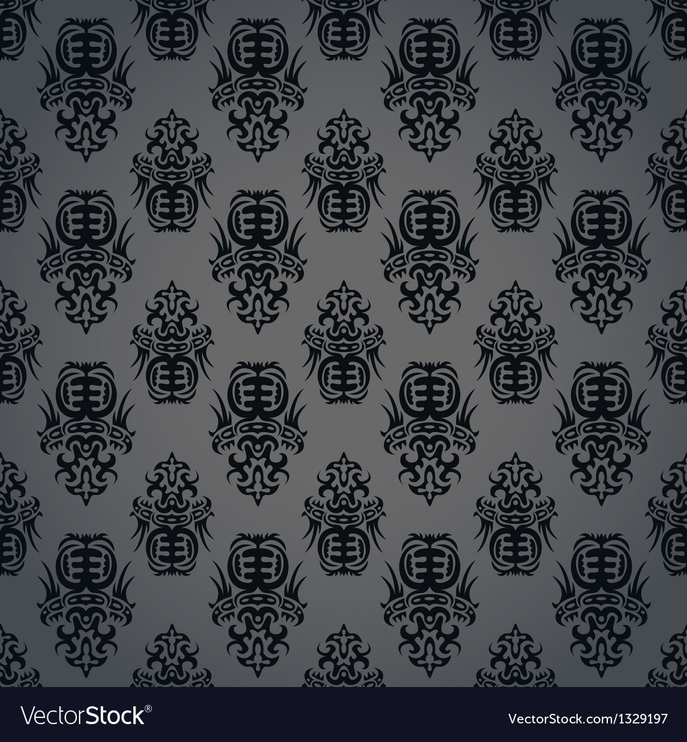 Pattern in the old style with curls