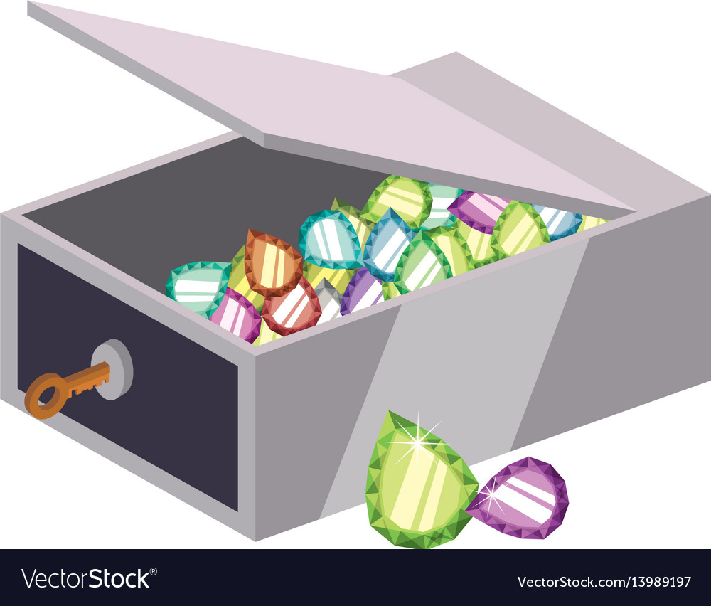 Secure Strongbox with Gemstones