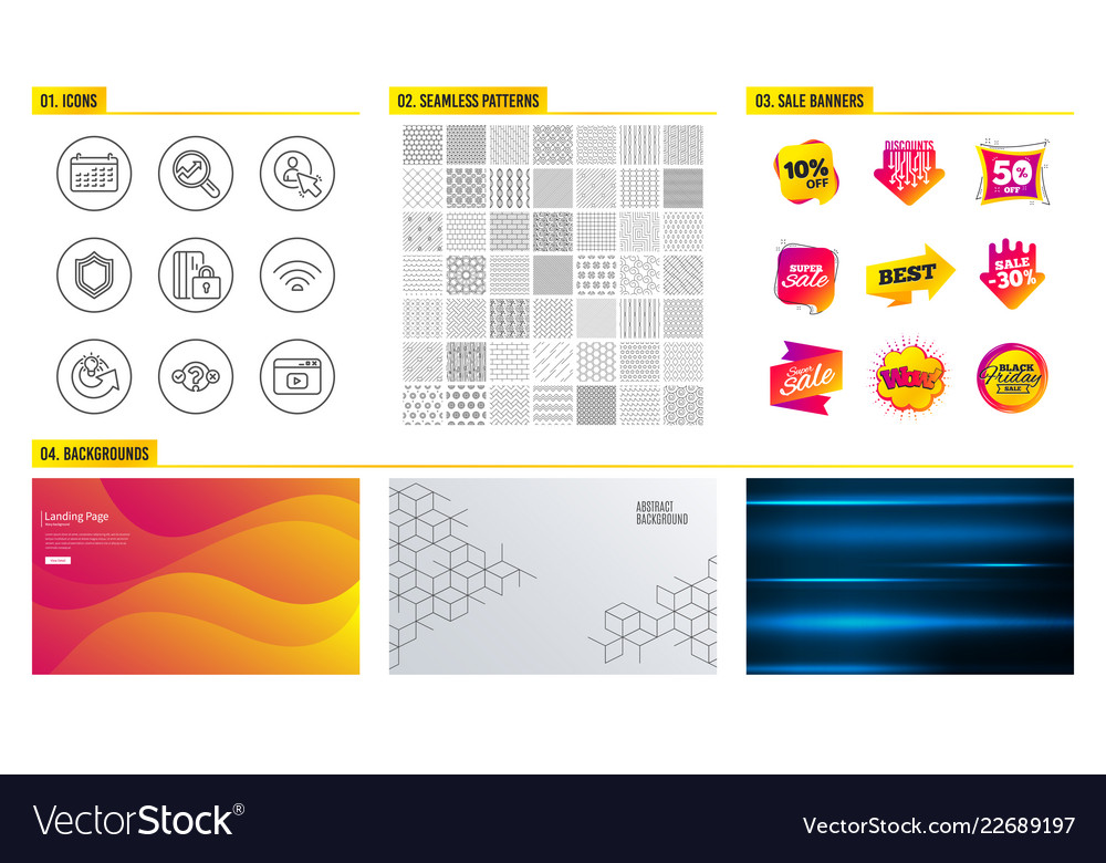 Security user and quiz test icons wifi vector image Security user and quiz test icons wifi