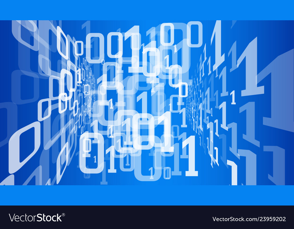 Binary code numbers backdrop machine learning ai