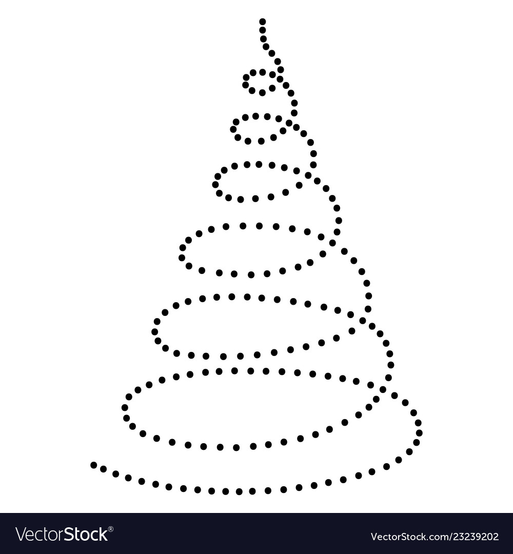 Christmas tree in the form of a twisted spiral