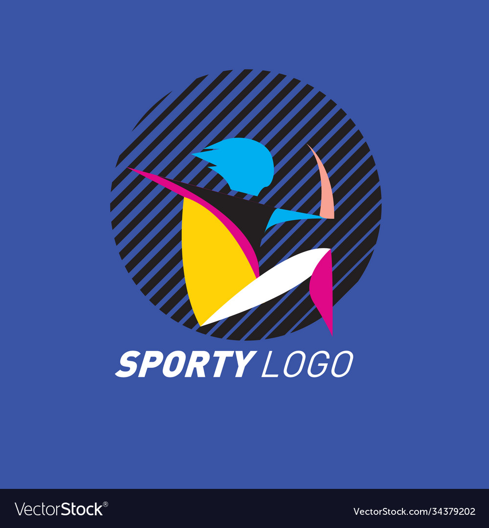 Colorful dynamic sport logo and icon sport event