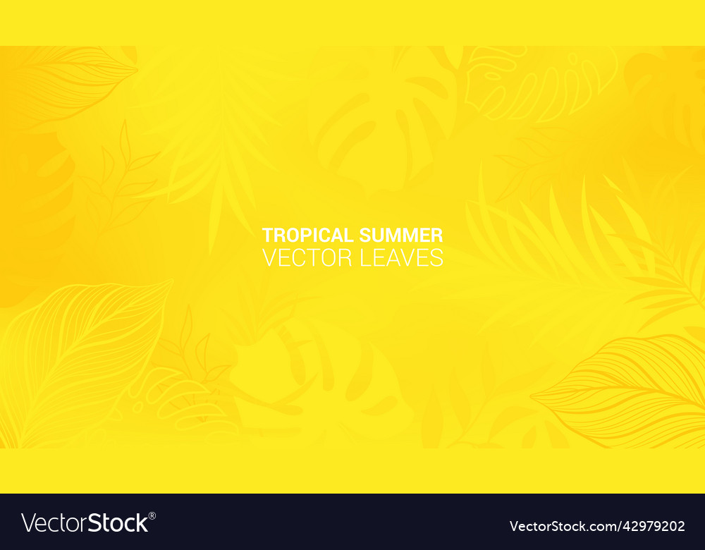 Colourful luxurious summer background with palms vector image Colourful luxurious summer background with palms