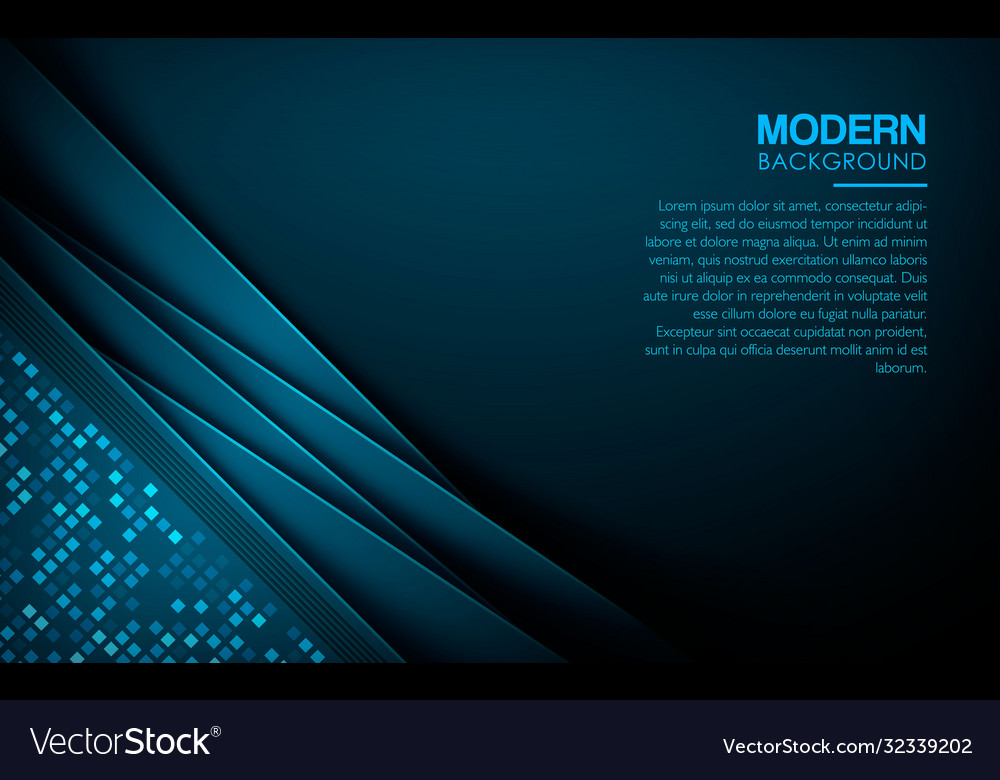 Dark abstract background with blue overlap layers vector image Dark abstract background with blue overlap layers