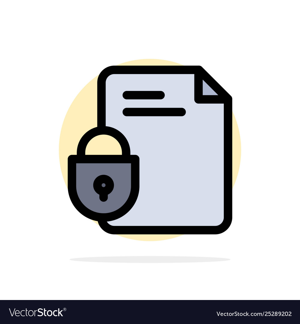 File document lock security internet abstract vector image File document lock security internet abstract