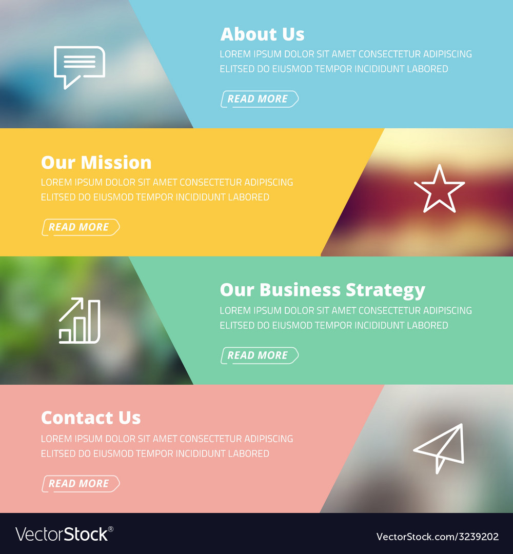Flat design concept for website template