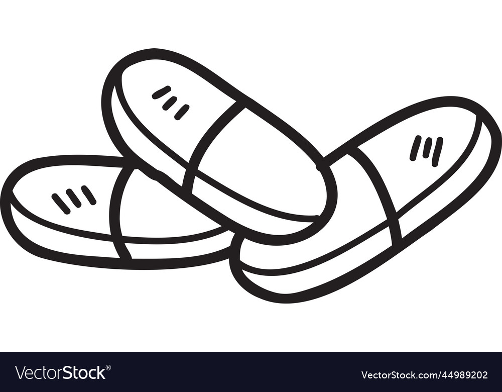 Hand drawn capsule pill Royalty Free Vector Image