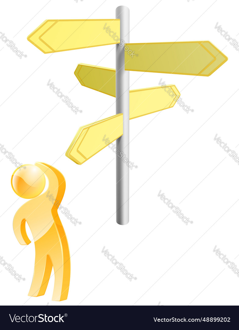 Hard choices Royalty Free Vector Image VectorStock