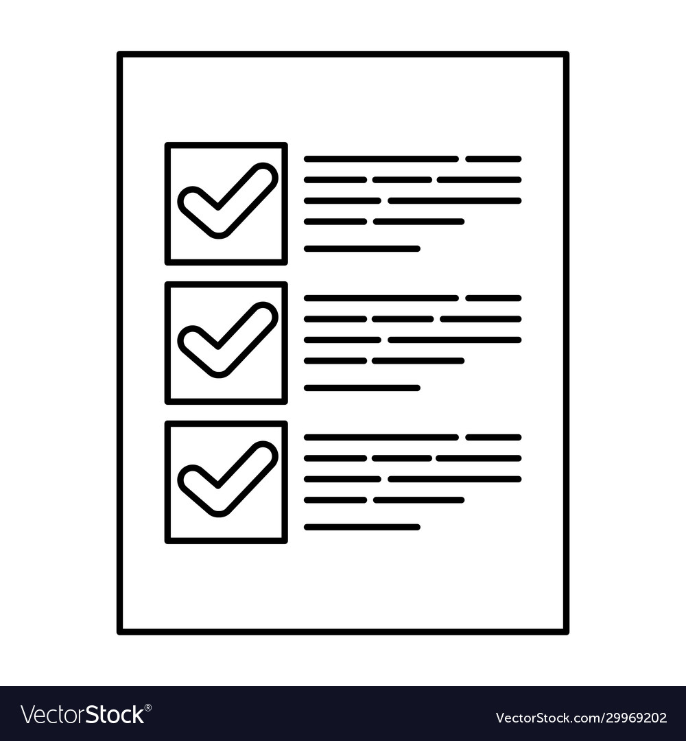Isolated list document design Vector Image Isolated list document design