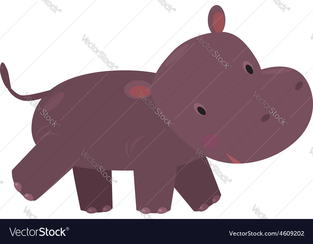 Little funny hippo