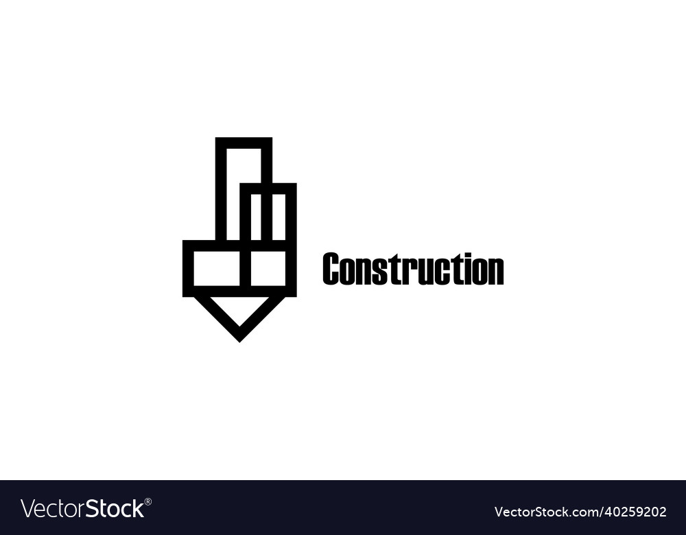 Logo or icon symbol of a construction monogram