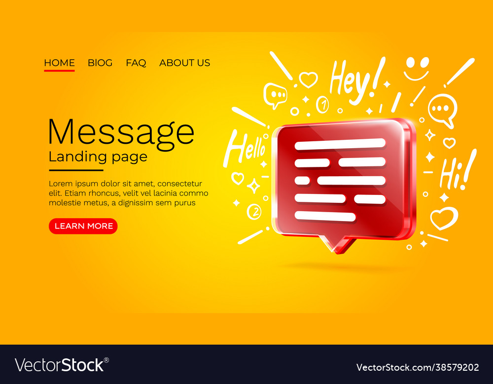 Message with many icons chat for communication vector image Message with many icons chat for communication