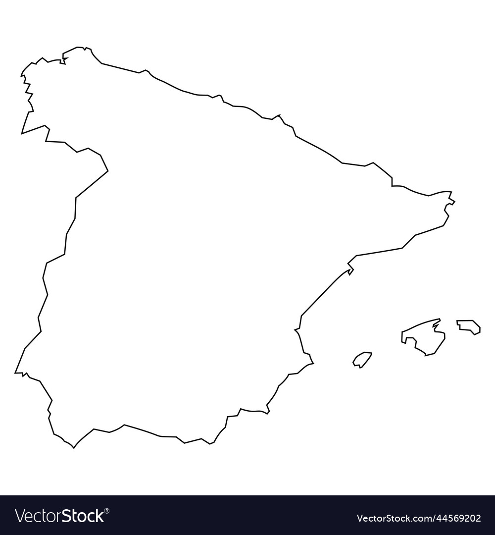 Outline country state spain border