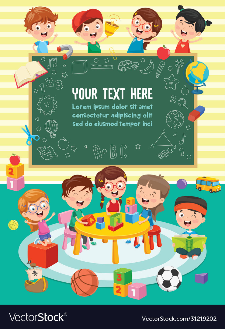 Preschool classroom Royalty Free Vector Image - VectorStock