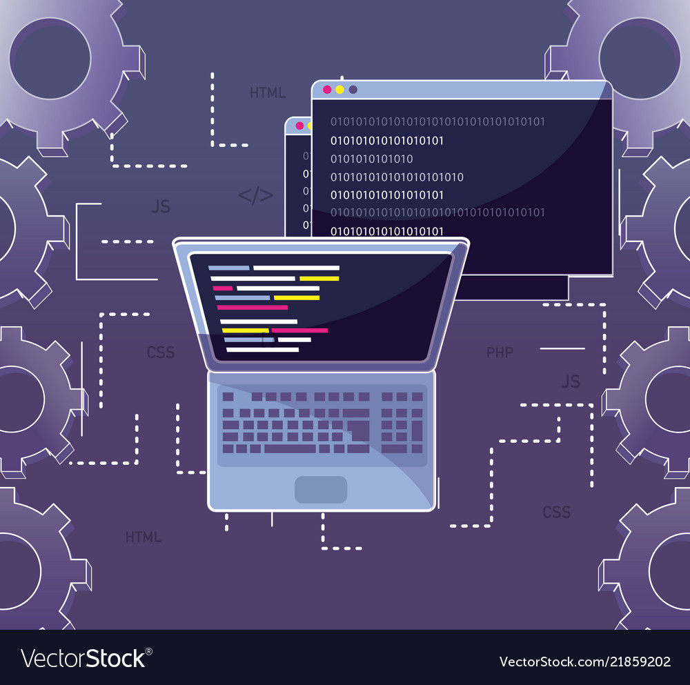 Program coding concept Royalty Free Vector Image