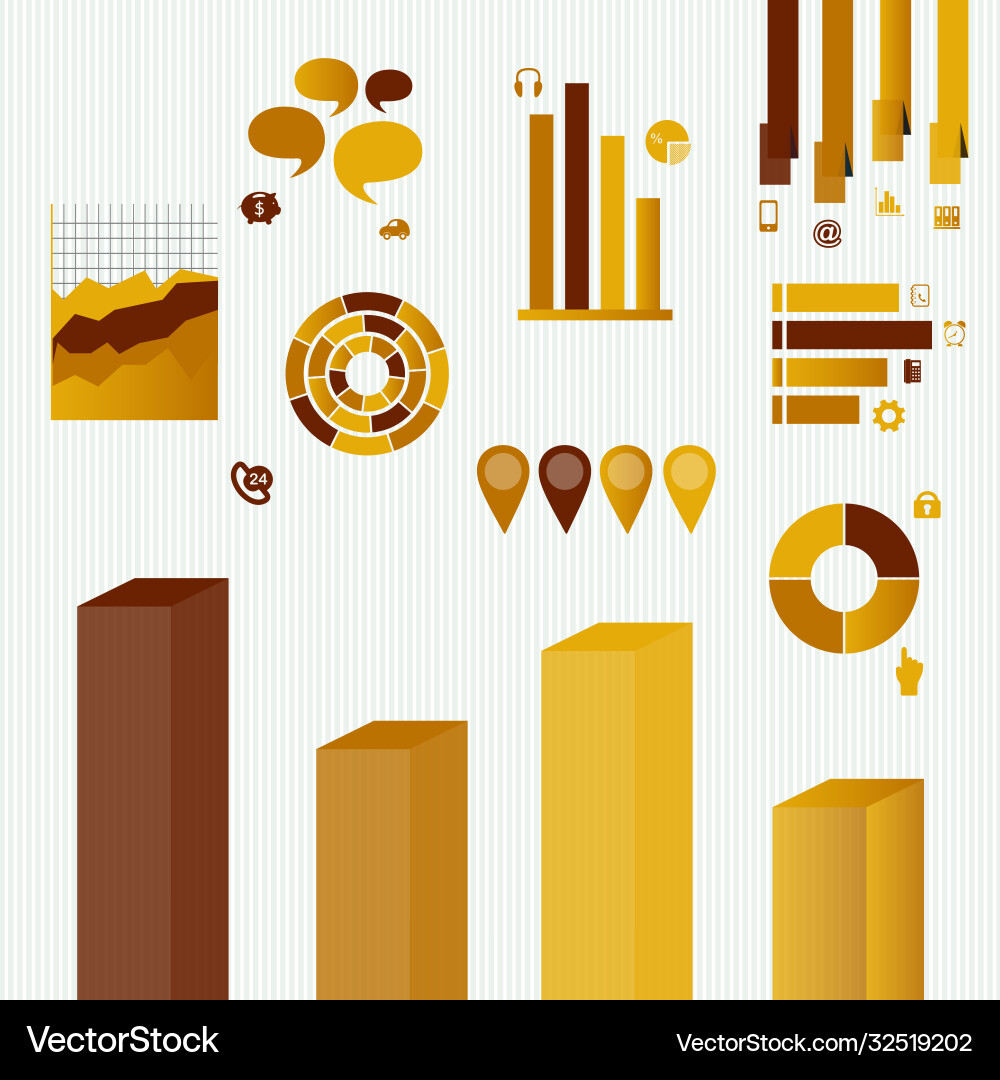 Set elements infographics Royalty Free Vector Image