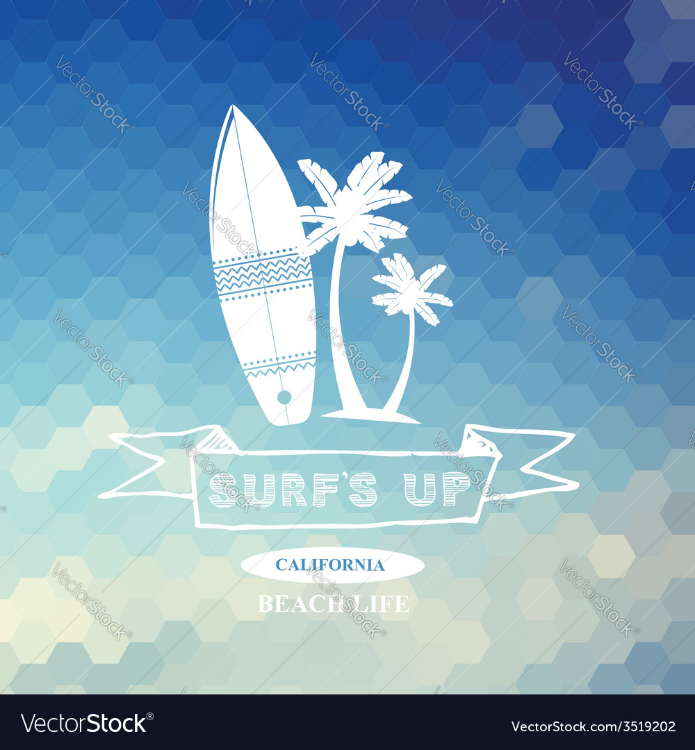 Surf design Royalty Free Vector Image - VectorStock