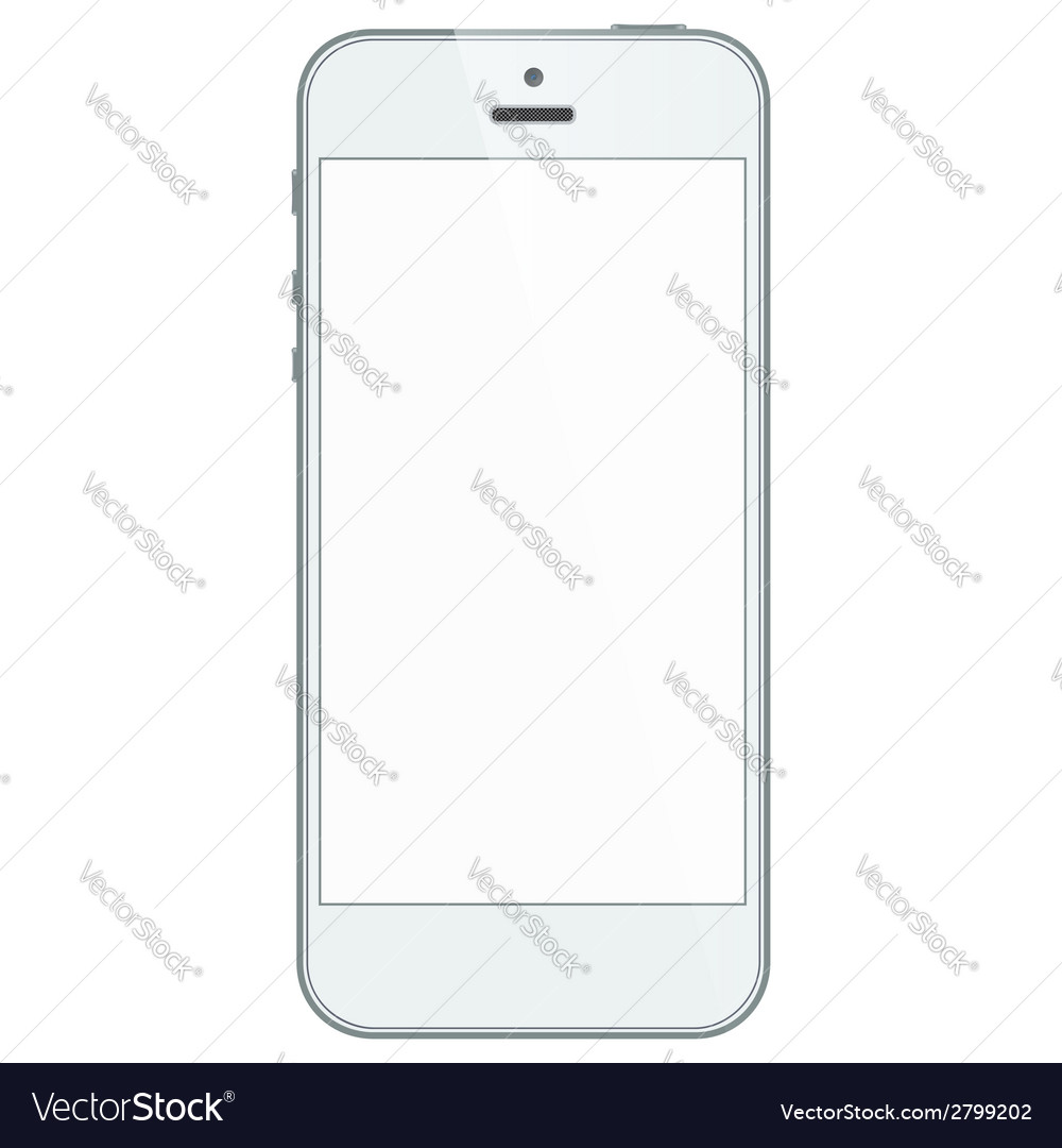 Download White business iphone 5s isolated on white Vector Image