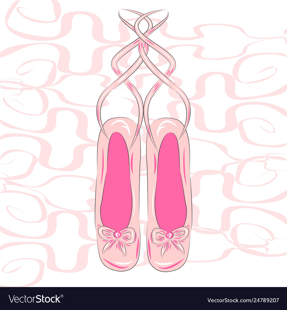 A set ballet pointes shoes Royalty Free Vector Image