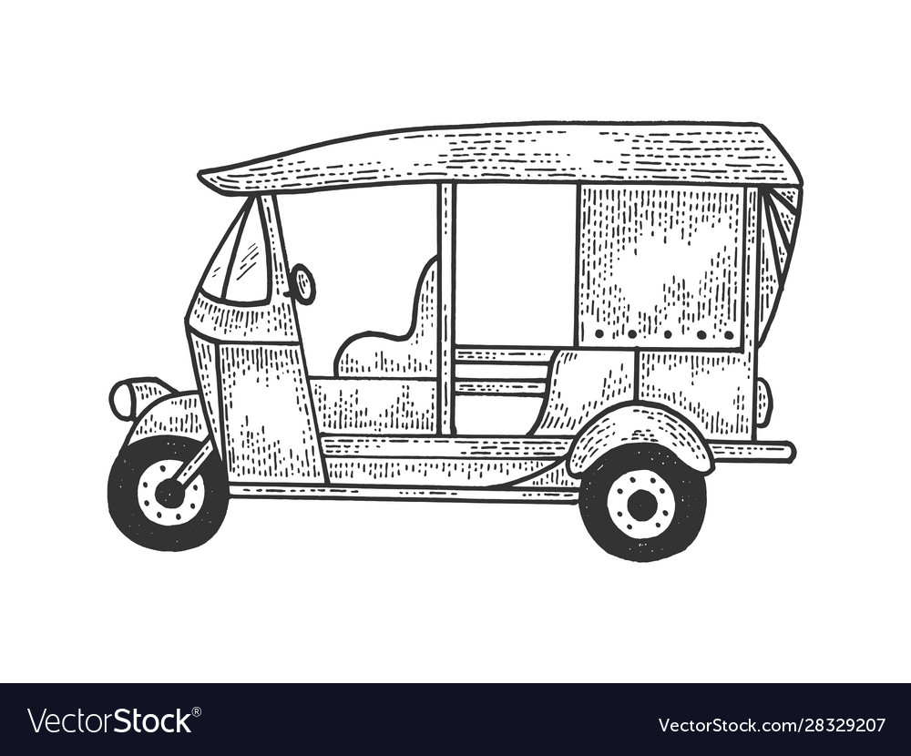 How to draw auto rickshaw step by step for beginners