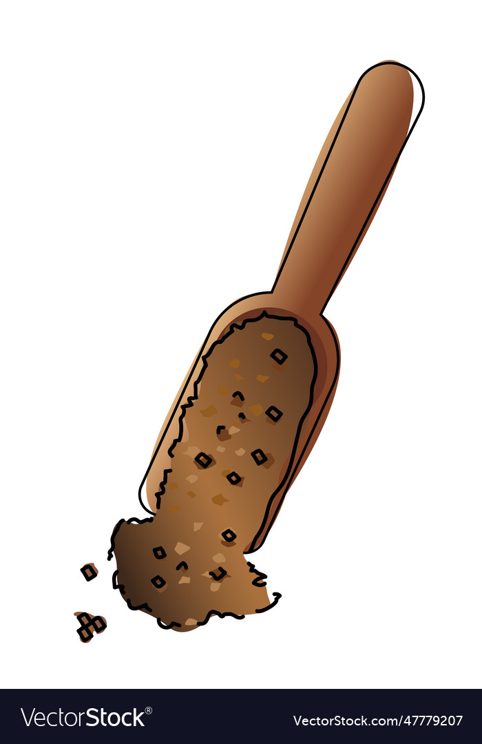 Brown sugar powder Vector Image Brown sugar powder